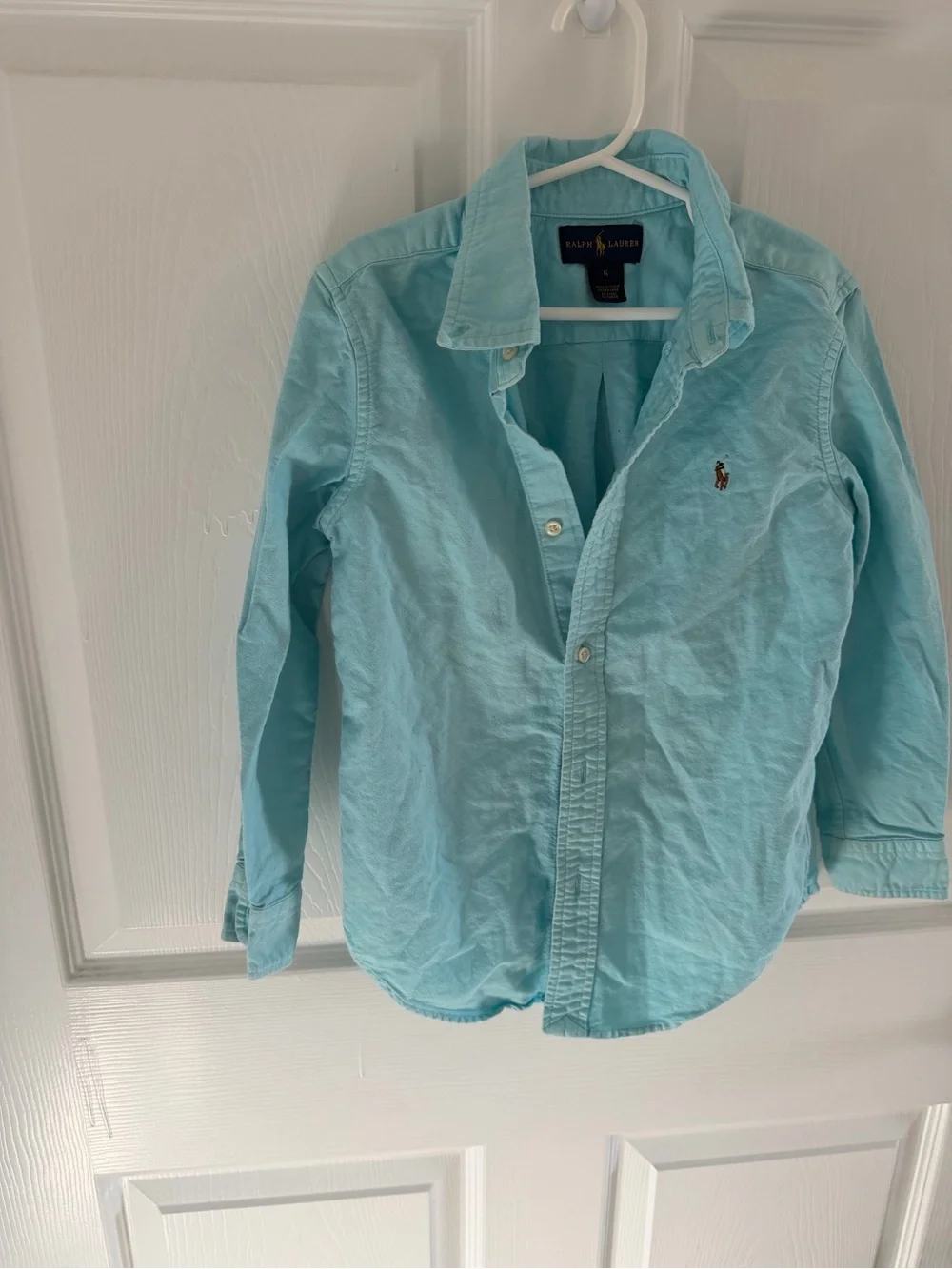 Ralph Lauren Boys' Aqua Button-Down Oxford Shirt